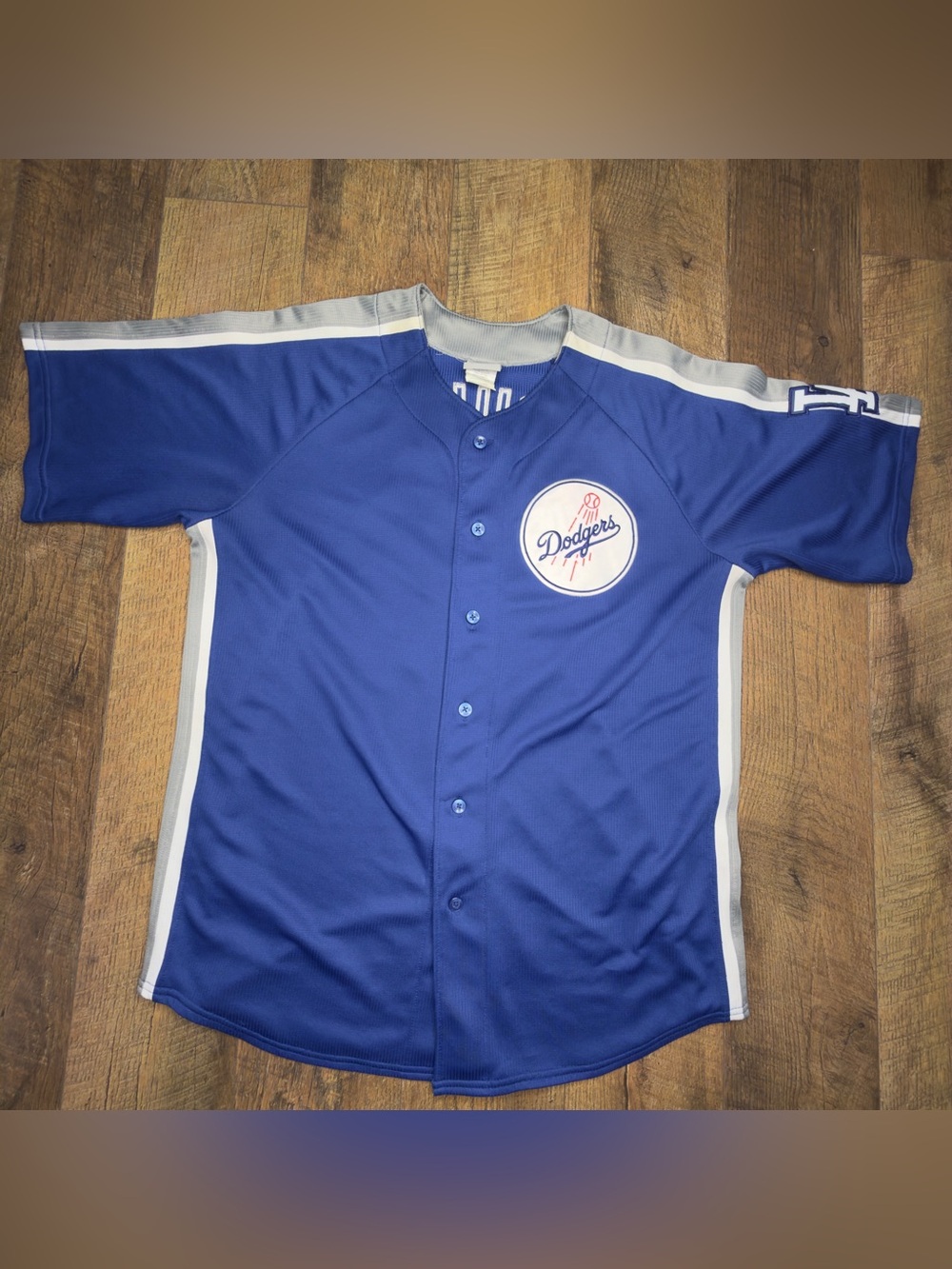Yasiel Puig LA Dodgers MLB Jersey Blue Silver Stitched Men's Large VF Imagewear